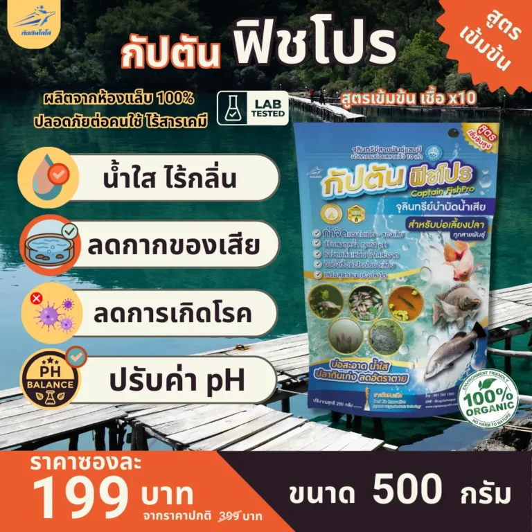 กัปตัน ฟิชโปร จุลินทรีย์สำหรับบ่อปลา